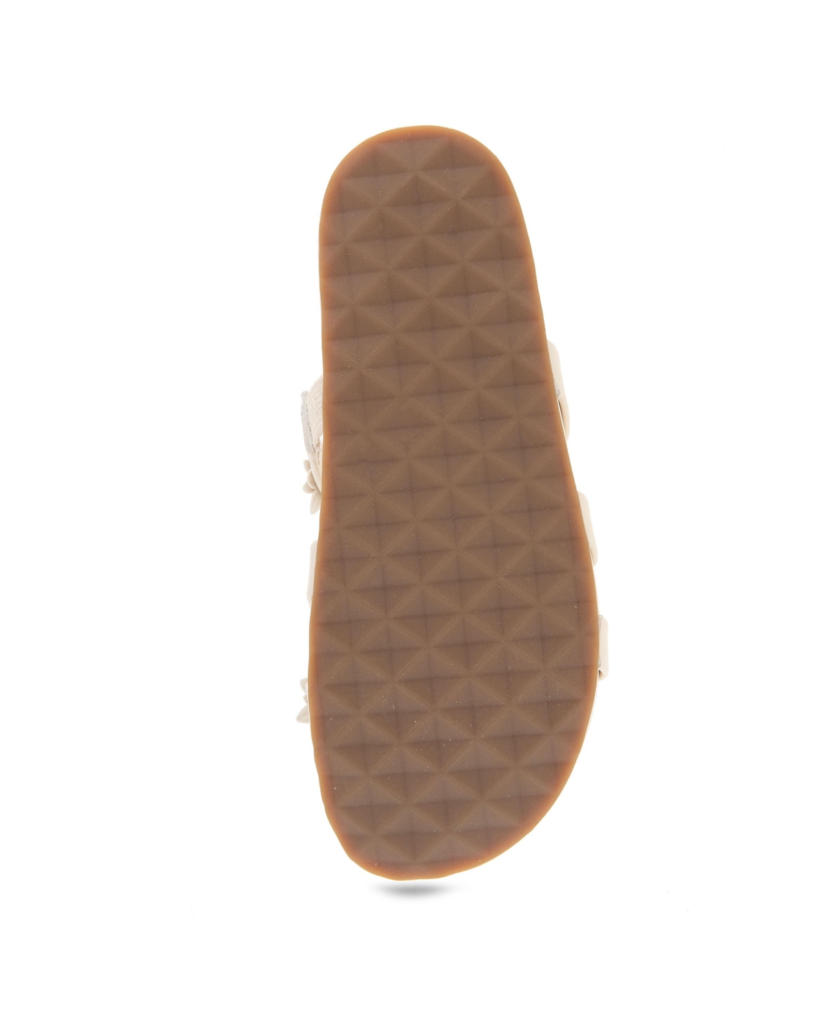Shop Aerosoles Women's Leflor Round Toe Flatform Sandals In Eggnog Faux Leather