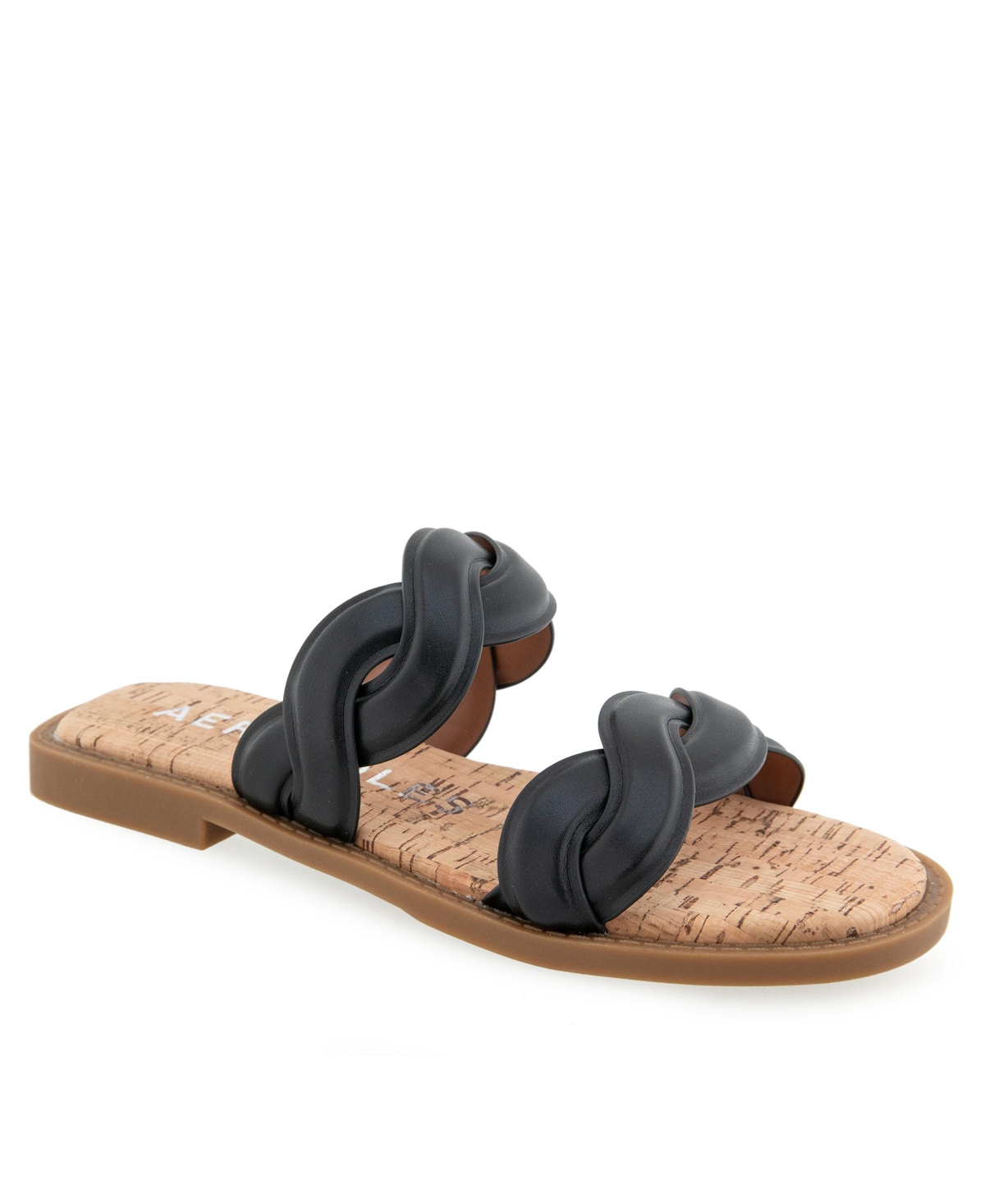 AEROSOLES WOMEN'S COLETTE ROUND TOE SLIDE SANDALS 