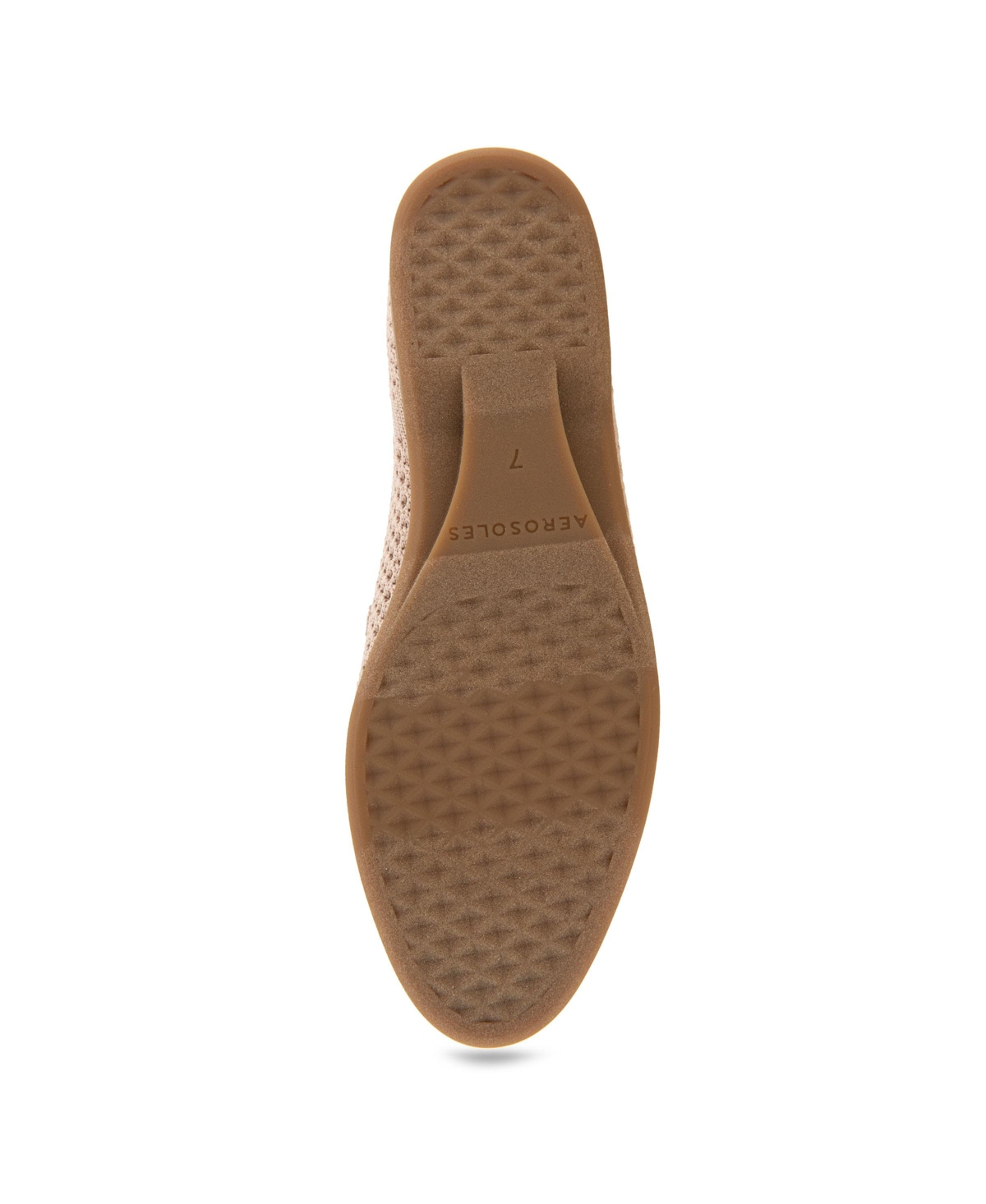 AEROSOLES WOMEN'S NANTI KNIT SMOKING ALMOND TOE SLIPPER FLATS 