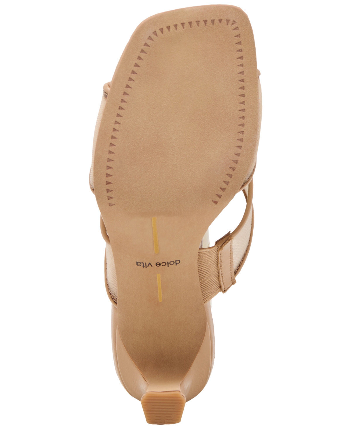 Dolce Vita Women's Gitel Crossband Slide High Heel Dress Sandals In Light Tan Mesh