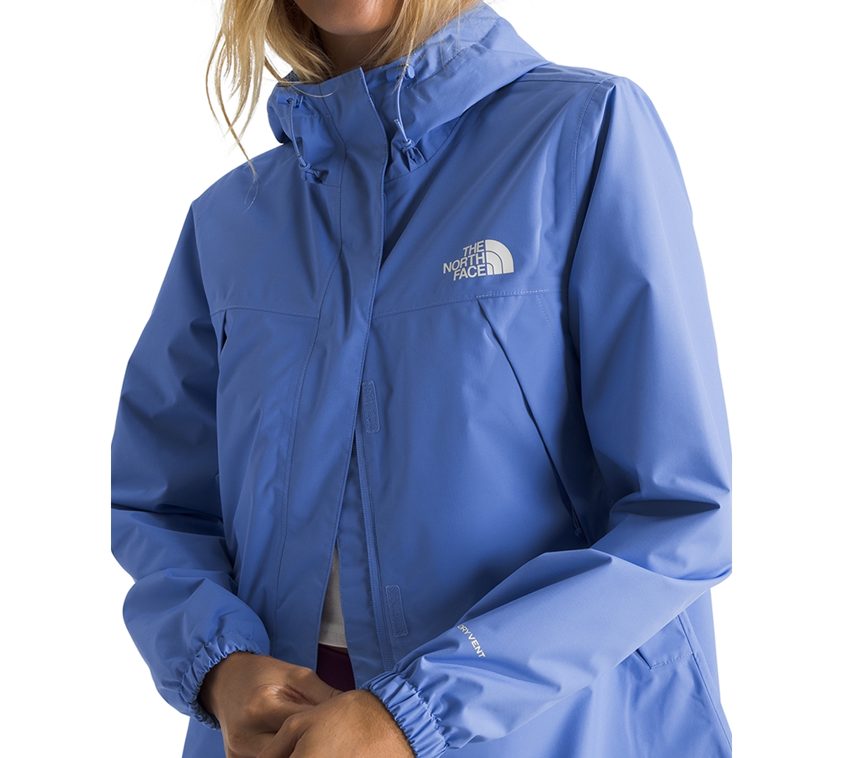 The North Face Antora Waterproof Hooded Rain Jacket In Blue