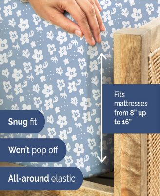 4 Piece Microfiber Floral Sheet Set - Queen