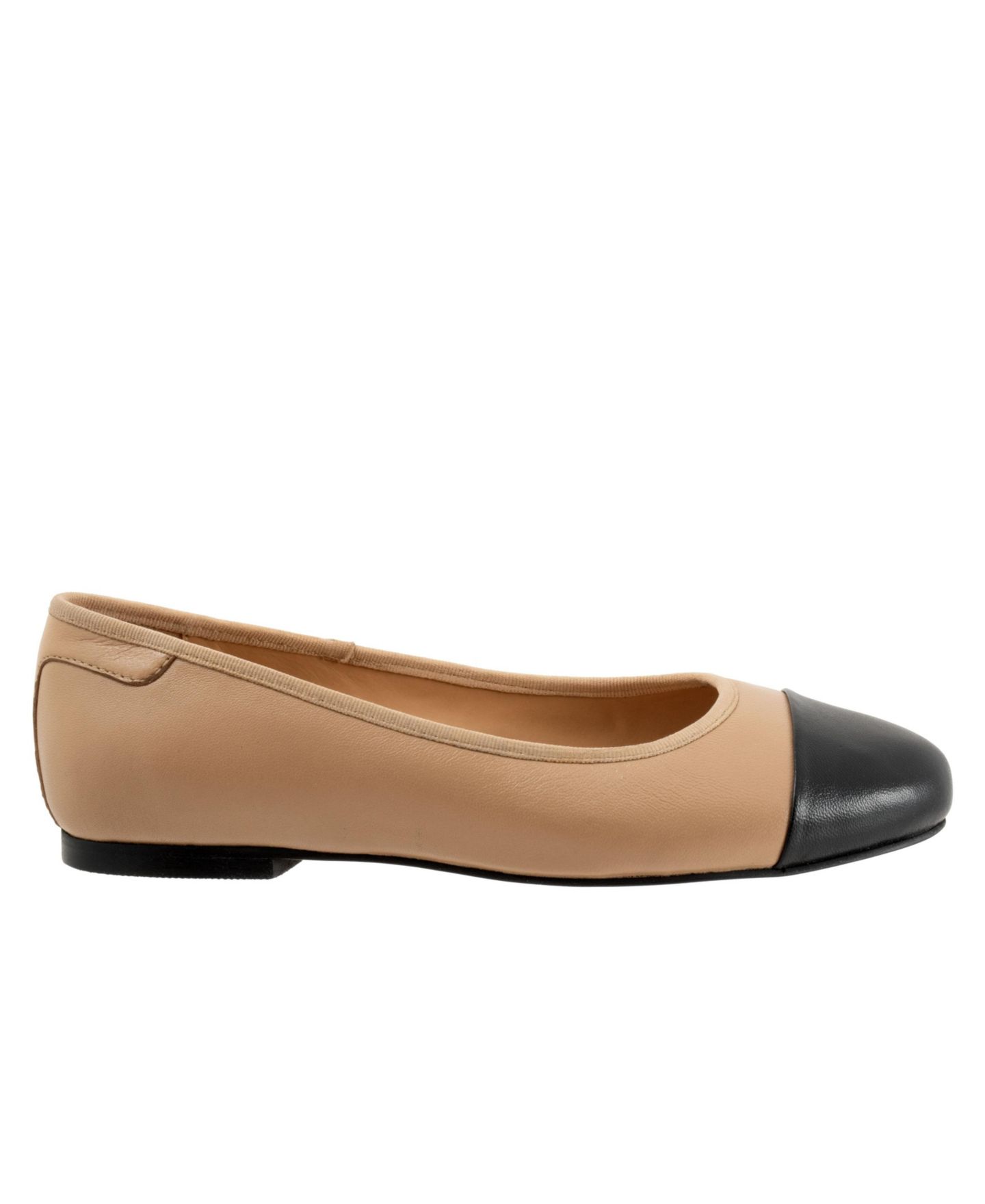 Женские балетки Trotters Clara Flat, цвет: Бежевый / Чёрный — фото 3