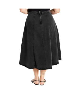 Джинсовая юбка Хай-Лоу большого размера