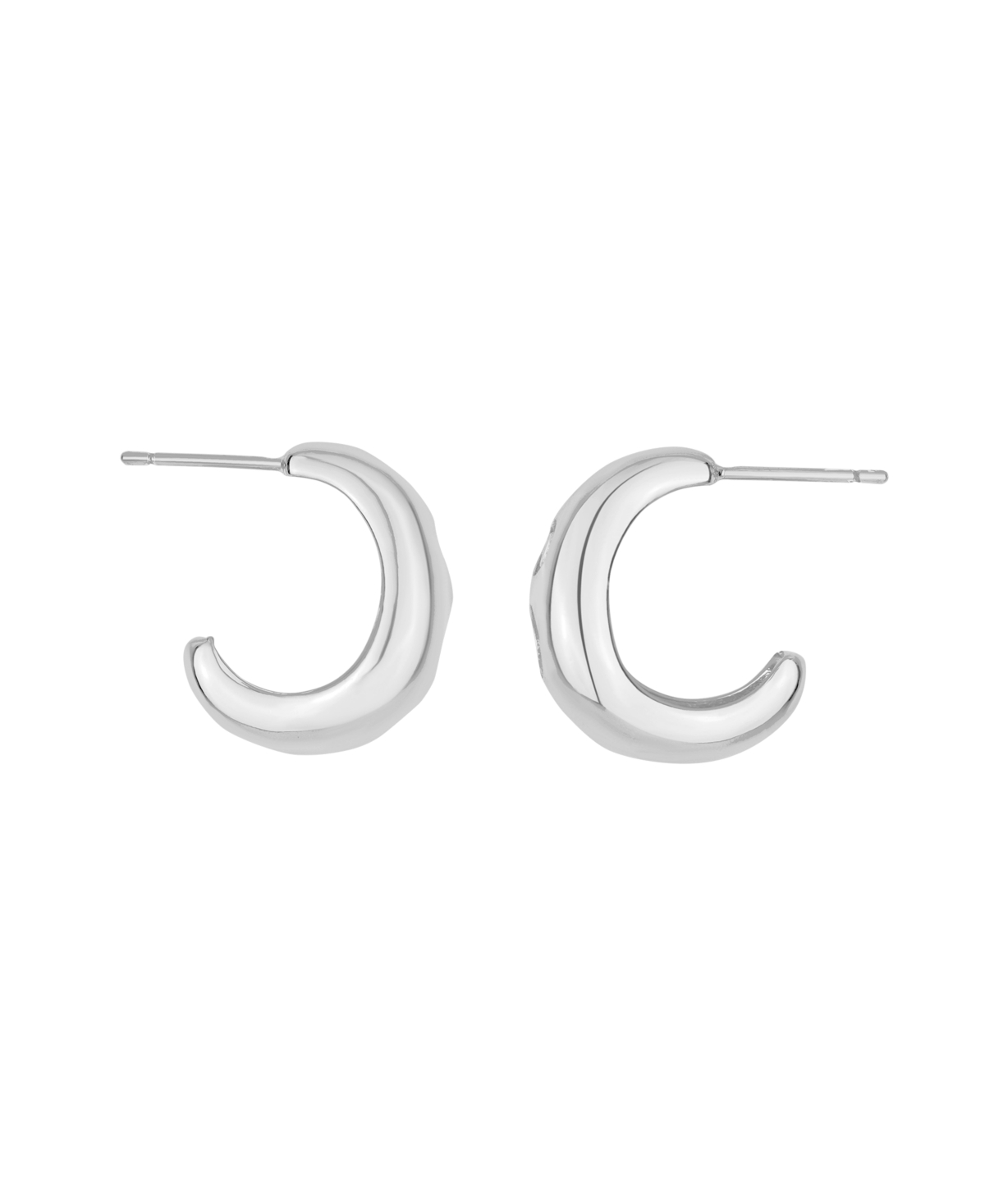And Now This Cubic Zirconia 3 Stone Hoop Earrings In Silver