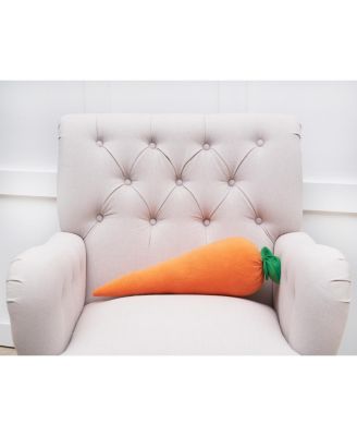 Carrot Shaped Spring Easter Decorative Accent Pillow, 9" x 18"