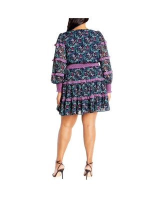 Платье с принтом Холли большого размера