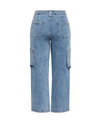 Джинсы с карманами от Karlee большого размера