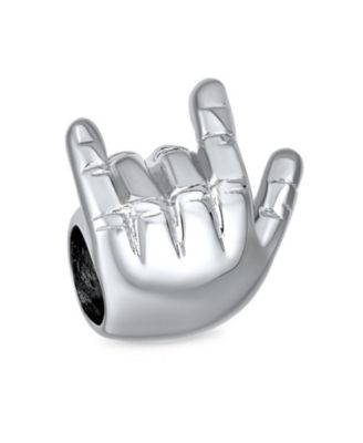 Блестящие ювелирные изделия BFF Ручной знак Бесконечности I Love You Шарм из бисера Стерлингового Серебра Европейский Браслет