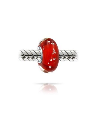 Блестящие ювелирные изделия из Муранского стекла, Бусины-шармы, сердцевина из стерлингового серебра, Зеленый, розовый, Синий, Аква-красный, Океанская прокладка