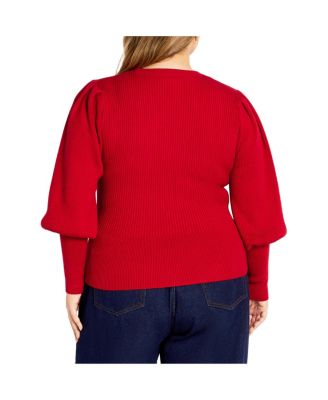 Свитер в рубчик Jojo большого размера