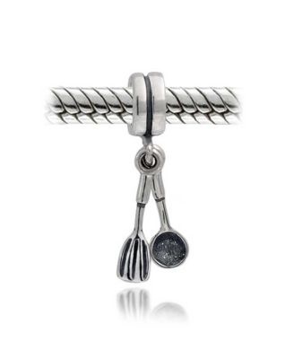 Блестящие ювелирные изделия Шеф-повара, Кулинарные принадлежности, Браслет из стерлингового серебра с подвесками