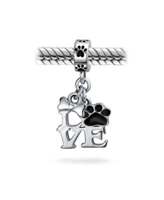 Блестящие ювелирные изделия Лучший любитель домашних животных, Черная Собака, Кошачья лапа, принт, Подвеска, Европейский Браслет