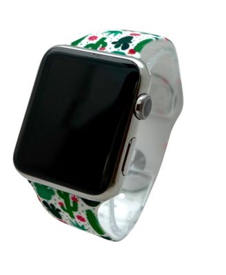 Cactus Printed Silicone Apple Watch Bands