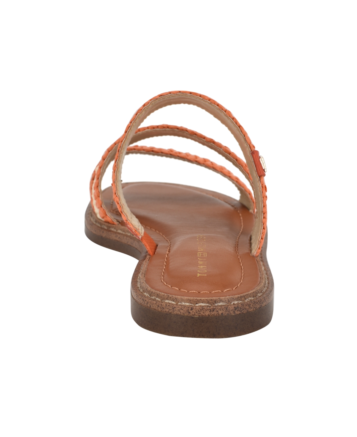 Tommy Hilfiger Brelyn Raffia Sandal In Orange,white