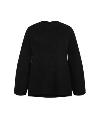 Свитер с бантом на спине большого размера