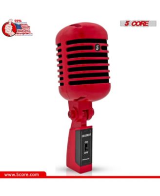Vintage Microphone Classic Dynamic Professional XLR Studio Retro Style Mic RED