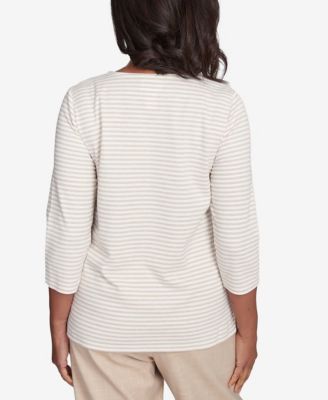 Женский топ в полоску с медальонами Alfred Dunner от Catalina Island