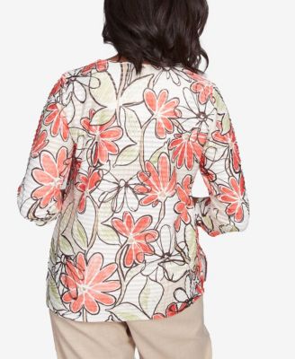 Женский топ с цветочной текстурой Alfred Dunner от Catalina Island Bold Island