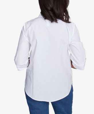 Женский топ Alfred Dunner на пуговицах с цветочными узорами и мощными заклепками