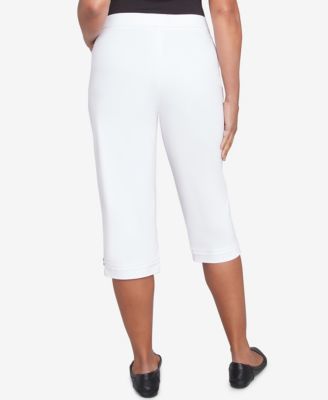 Женские брюки-капри Alfred Dunner Parrot Cay с манжетами для контроля роста живота