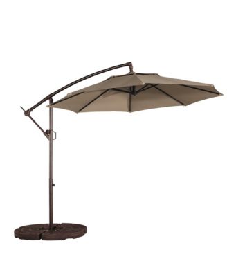 10 FT Cantilever Patio Umbrella Offset Patio Umbrella Crank Large Outdoor Umbrella Pool Umbrella for Backyard Garden Deck Pool Without Base