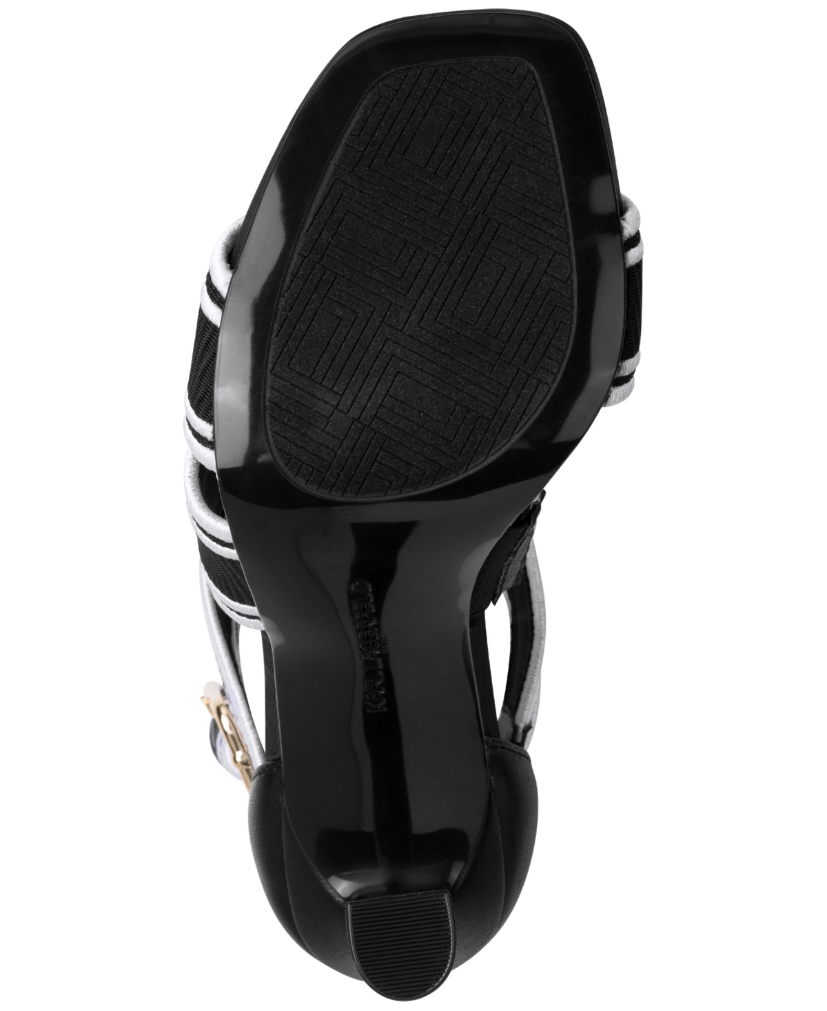 Shop Karl Lagerfeld Women's Careliz Strappy Sandals In Black,bright White