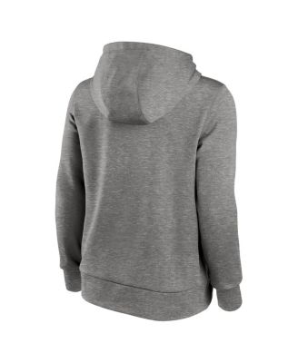 Nike женская Хизер Грей Филадельфия Иглз 2024 Чемпионов NFC в раздевалке трофей коллекции Терма флисовый пуловер с капюшоном