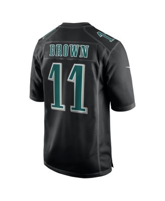Мужская футболка Nike A.J. Brown Carbon Black Philadelphia Eagles Super Bowl LIX Fashion Game Player
