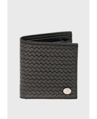 Мужской бумажник тройного сложения из натуральной кожи с узором плетения Furniq UK