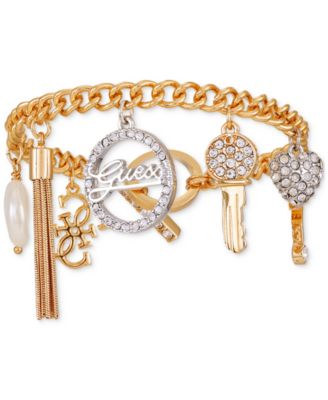 GUESS Two-Tone Crystal Charm Toggle Bracelet 2590₽