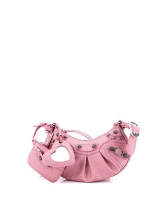 XS Le Cagole Giant Studs Shoulder Bag Glitter Leather