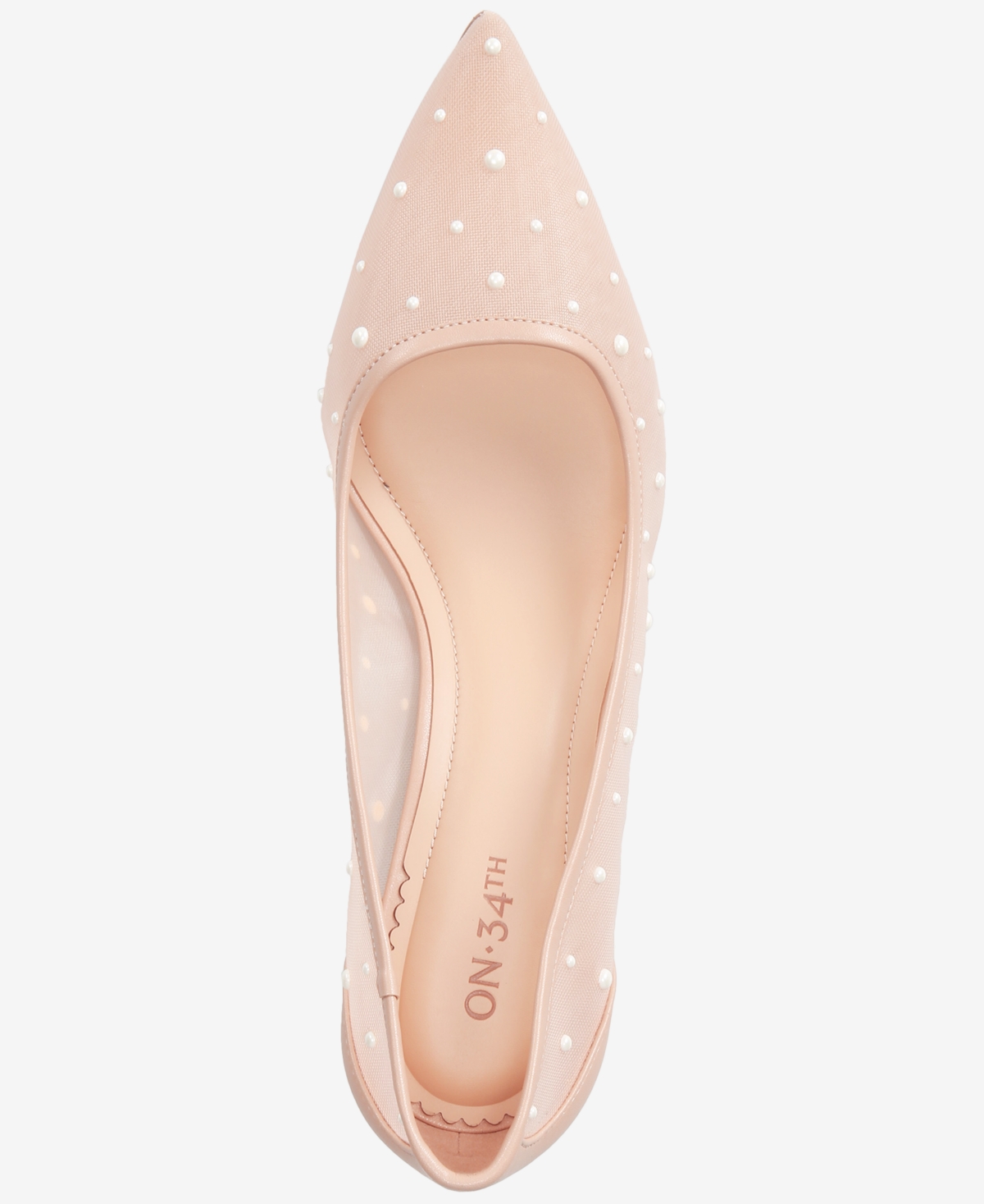 On 34th Women's Mariahh Pointed-toe Pumps, Exclusively At Macy's In Nude Mesh