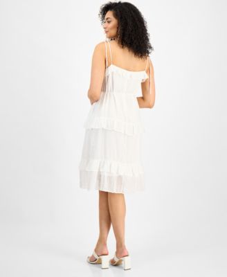 Women's Clip-Dot Tie-Strap Midi Dress