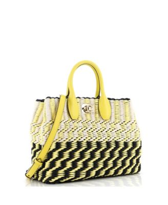 Pre-Owned Salvatore Ferragamo Small Studio Satchel Woven Cord