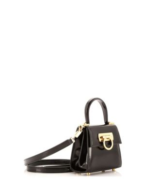 Pre-Owned Salvatore Ferragamo XS Iconic Top Handle Bag Leather 202290₽