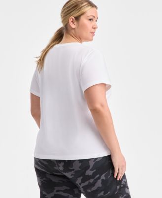 Plus Size Essential Cotton Short-Sleeve T-Shirt, Exclusively at Macy's