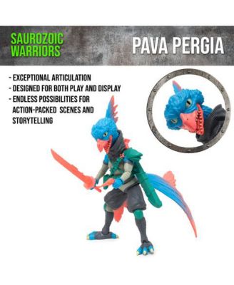 Boss Fight Studio Saurozoic Warrior Pava Pergia Futuristic, Armored Dinosaur Hero – Highly Articulated, Posable Collectible Action Figure with Full Range of Accessories – 6 Inch Scale 1:12, Ages 8+
