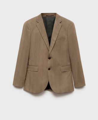  Мужской приталенный костюм Принца Уэльского от Mango