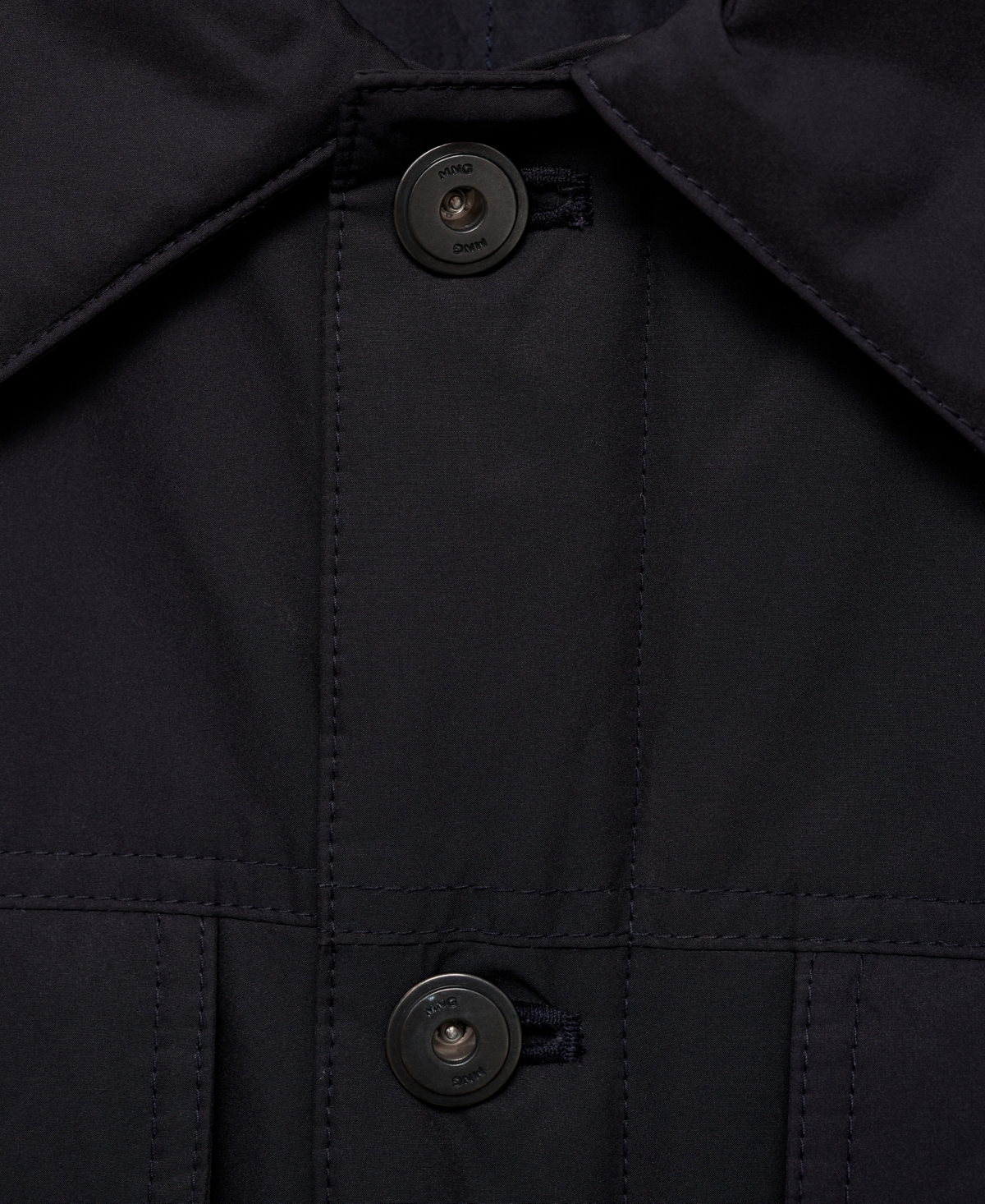 Mango Men's Water-repellent Quilted Jacket In Dark Navy