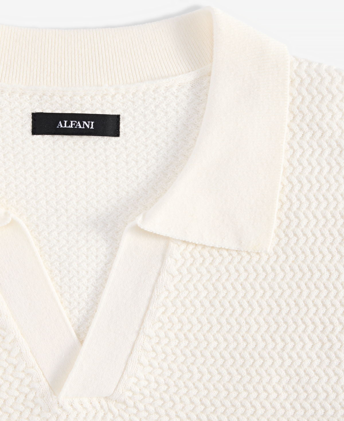 Alfani Men's Textured Polo Shirt, Exclusively At Macy's In Sugar Swiz