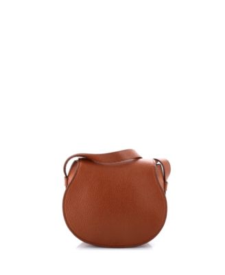 Бывшая в употреблении кожаная сумка Chloe Small Marcie Crossbody из кожи с контрастной строчкой