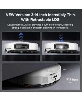 Saros 10 Robot Vacuum and Mop, 3.14 inches Ultra Thin Design, Auto Mop Detachment, 0% Hair Tangling, 22,000 Pa Suction Power and 10-in-1 Dock