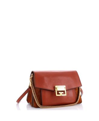 Бывшая в употреблении маленькая кожаная сумка Givenchy GV3 с клапаном