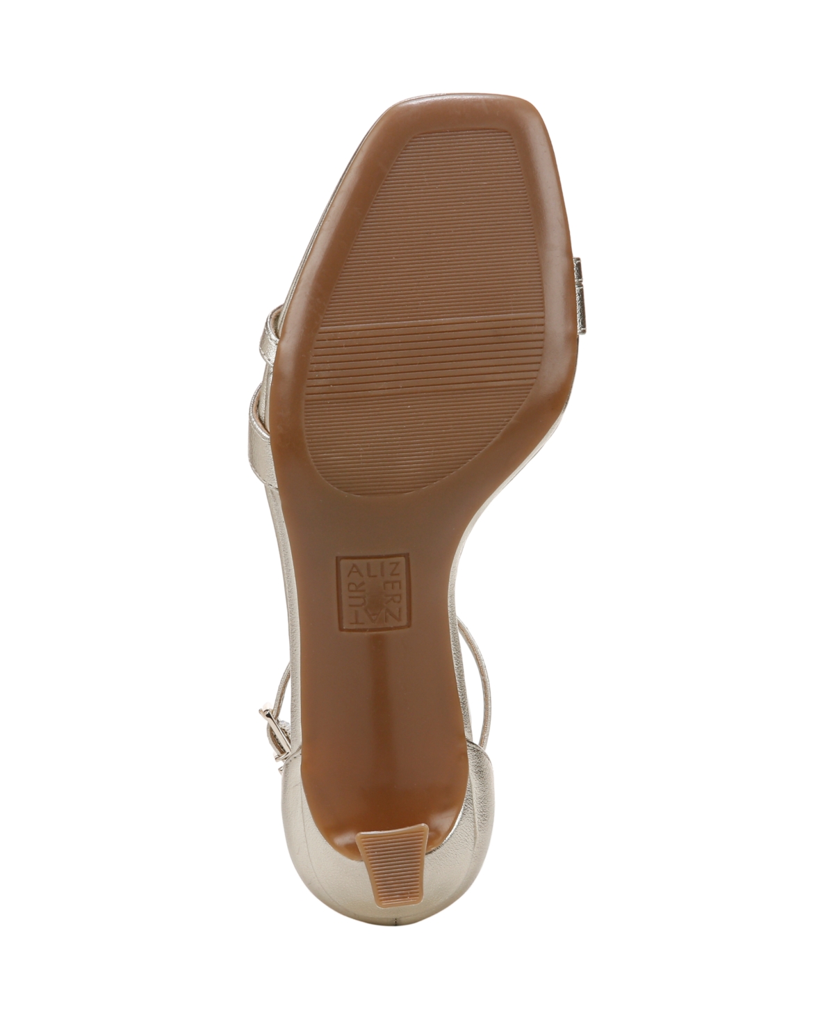 Naturalizer Women's Khloe Open Square Toe Dress Sandals In Champagne Gold Faux Leather