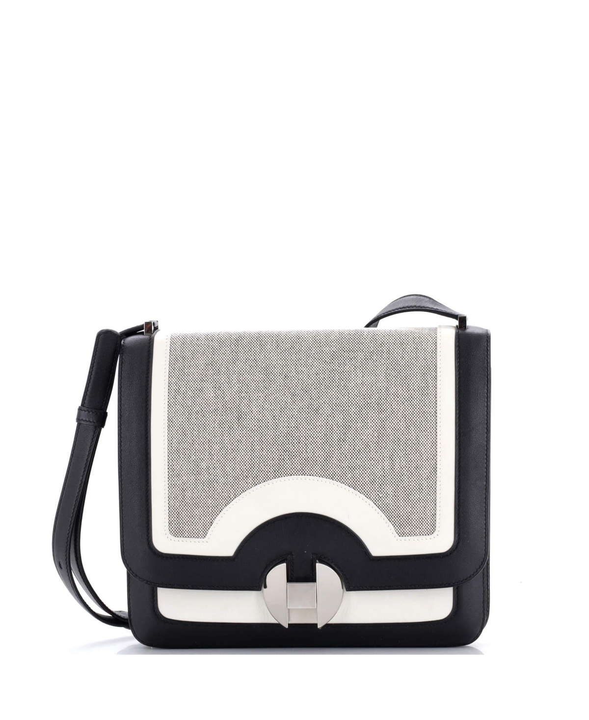26 2002 Shoulder Bag Toile and Swift - Neutral/ black
