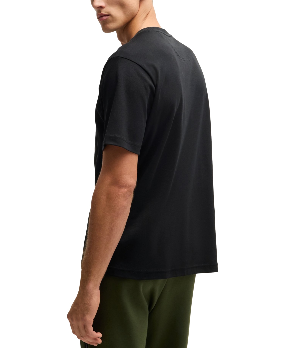 Shop Hugo Boss Boss By  Men's Interlock Cotton Regular-fit T-shirt In Black