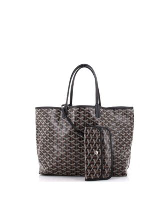 Бывшая в употреблении сумка Goyard PM Saint Louis Tote Claire Voie с принтом на холсте с покрытием