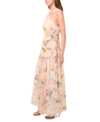 Women's The Camille Watercolor-Print Tiered Dress