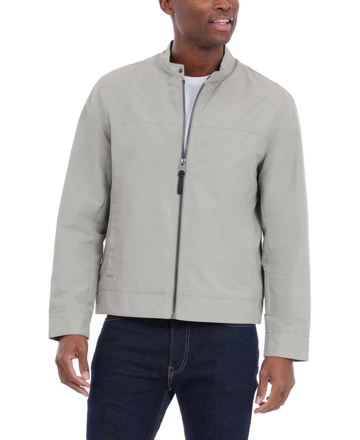 Michael Kors Men's Lightweight Moto Jacket In Light Sage
